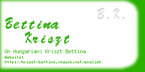 bettina kriszt business card